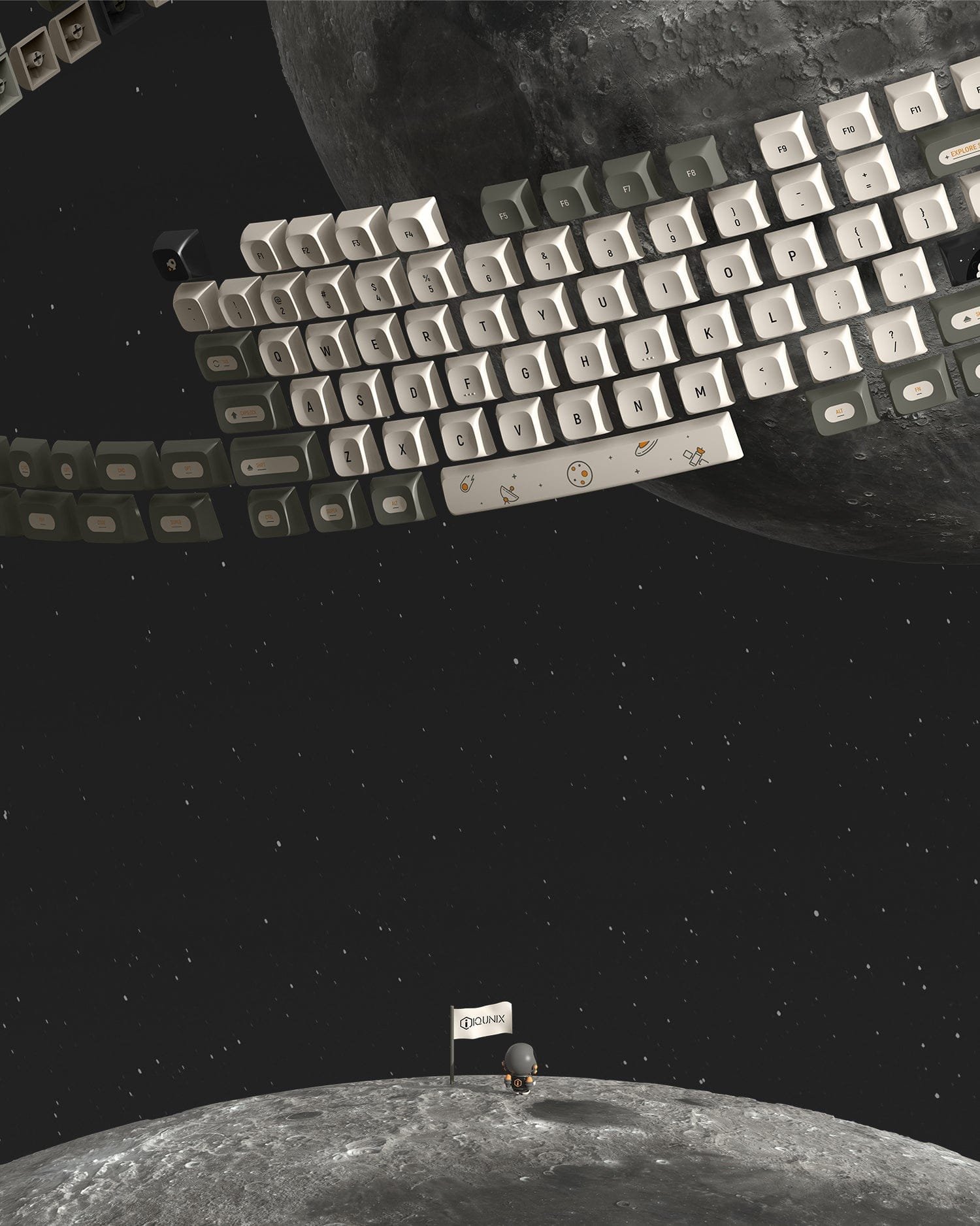 IQUNIX 键帽 搭便车键帽 太空键帽