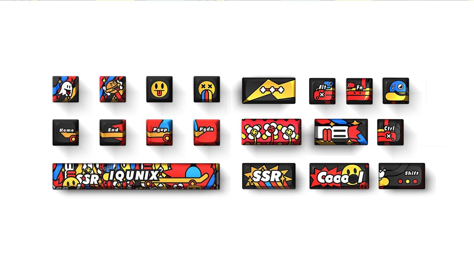 IQUNIX KEYCAPS SET GRAFFITI DIARY KEYCAPS PBT KEYCAPS