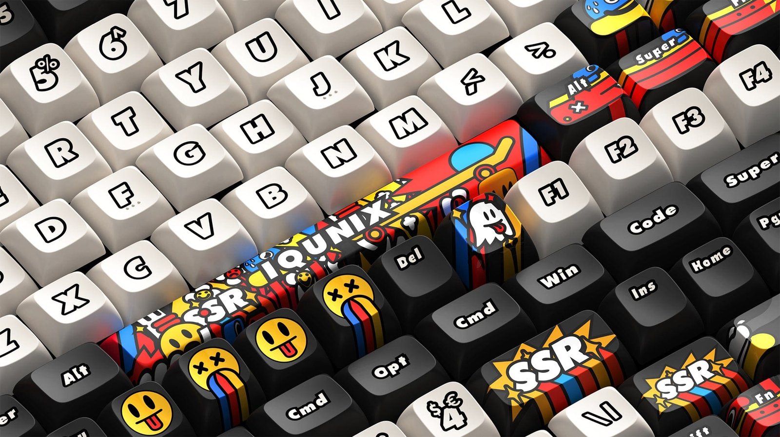 IQUNIX KEYCAPS SET GRAFFITI DIARY KEYCAPS PBT KEYCAPS