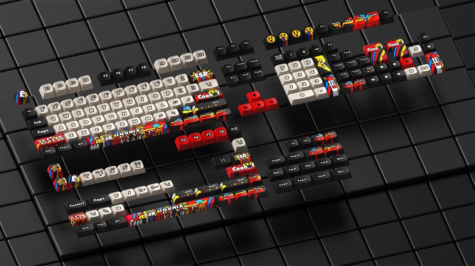 IQUNIX KEYCAPS SET GRAFFITI DIARY KEYCAPS PBT KEYCAPS