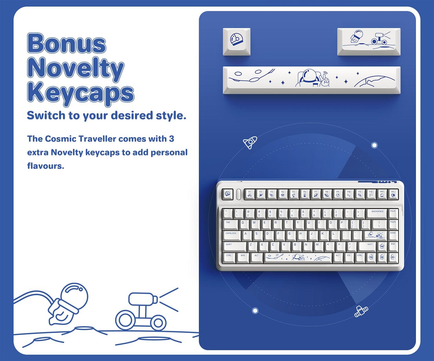 L80 SPACE THEMED Mechanical Keyboard L80 Comis Traveller