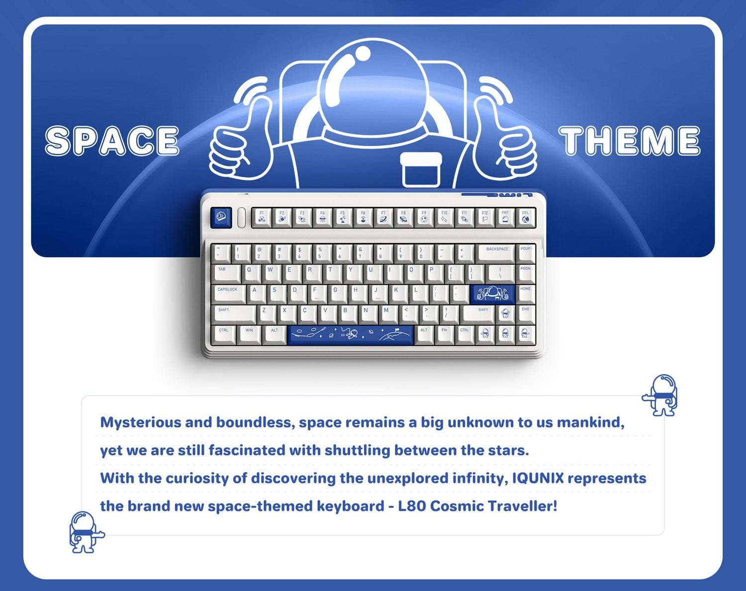 L80 SPACE THEMED Mechanical Keyboard L80 Comis Traveller